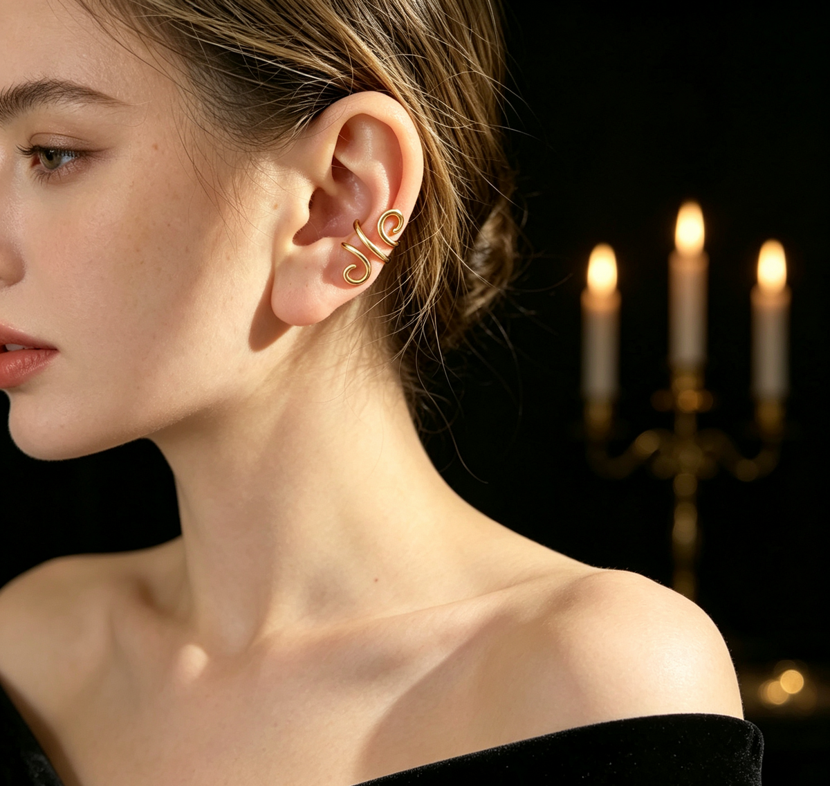 GOLD EAR CUFFS