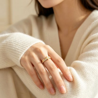 Gold Cross Ring—A Simple yet Stylish Hand Adornment