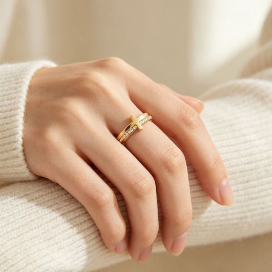 Gold Cross Ring—A Simple yet Stylish Hand Adornment