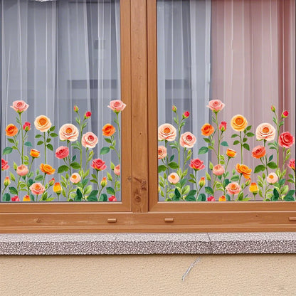 ✨LAST DAY 70% OFF - 💐Colorful Floral Bouquet Window Sticker🖼️(Cut to size freely)