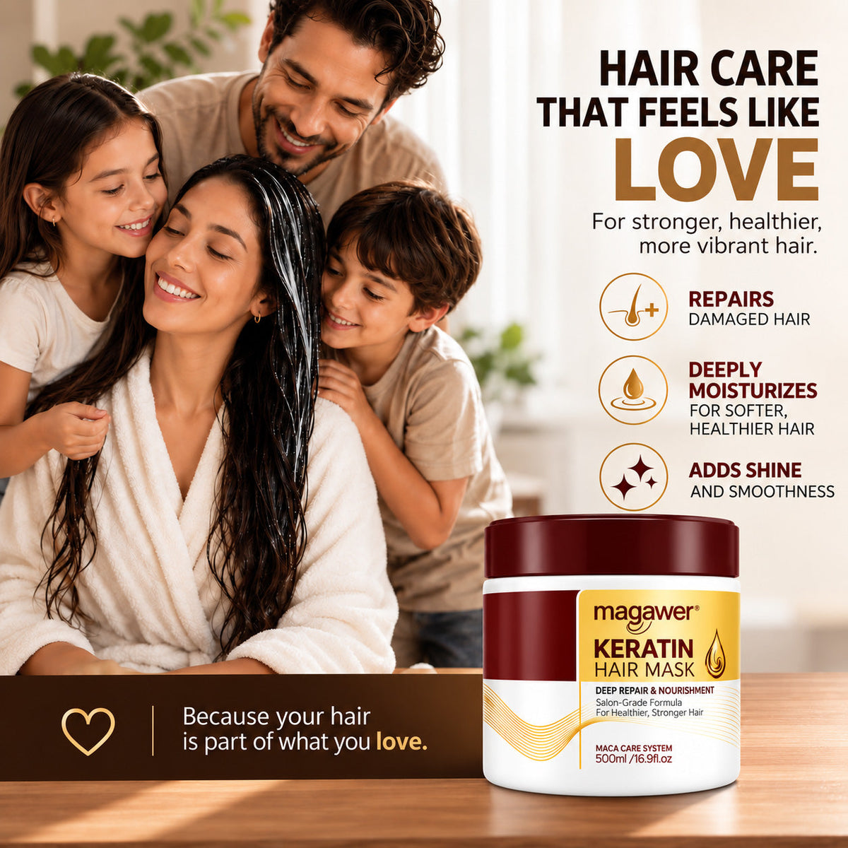 Collagen Hair Mask – Deep Repair & Hydration, 500 ml