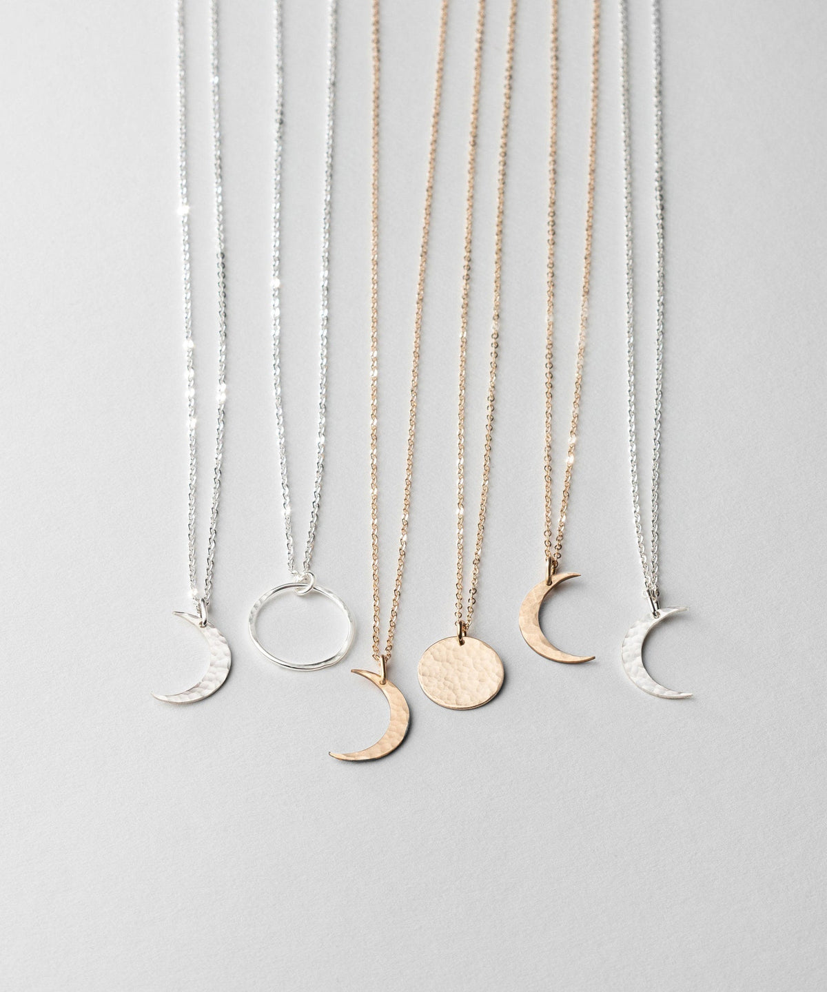 Moon Phase Pendant Necklace – 3-Moon Design