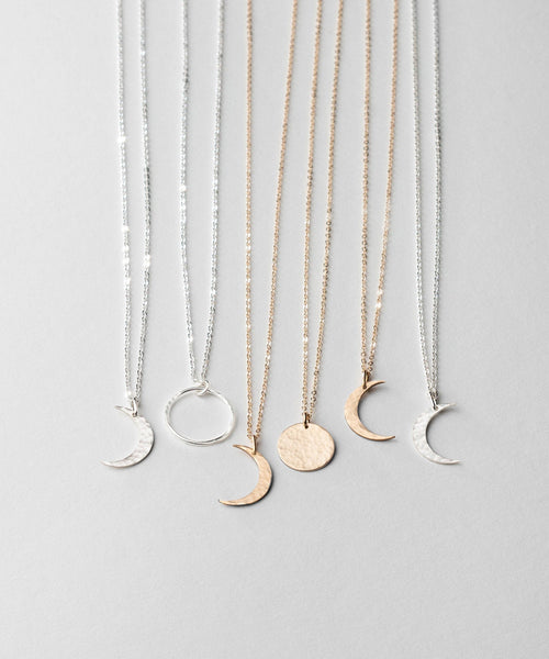 Moon Phase Pendant Necklace – 3-Moon Design
