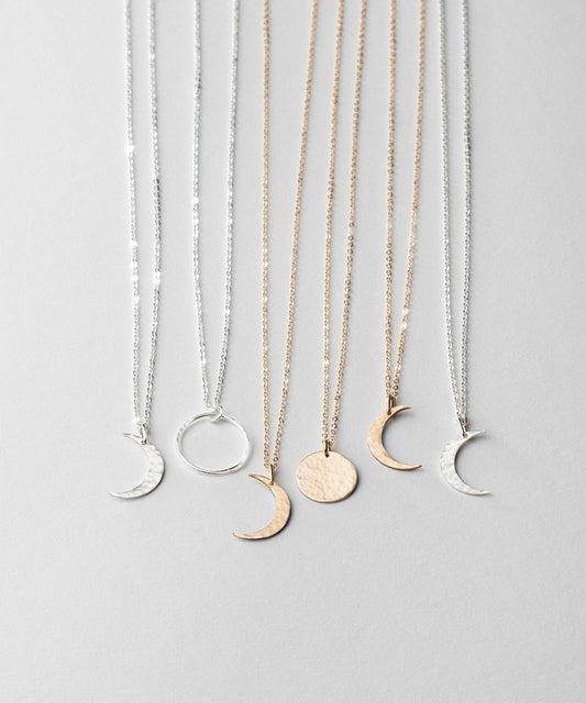 Moon Phase Pendant Necklace – 3-Moon Design