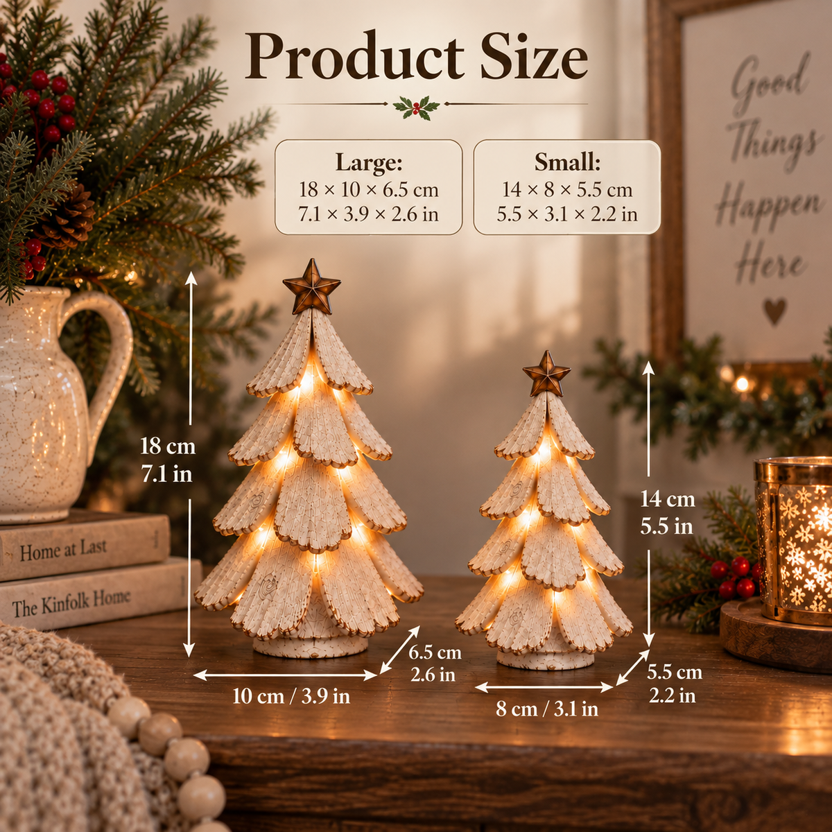 🎄🌙Vintage Lighted Christmas Tree Figurine