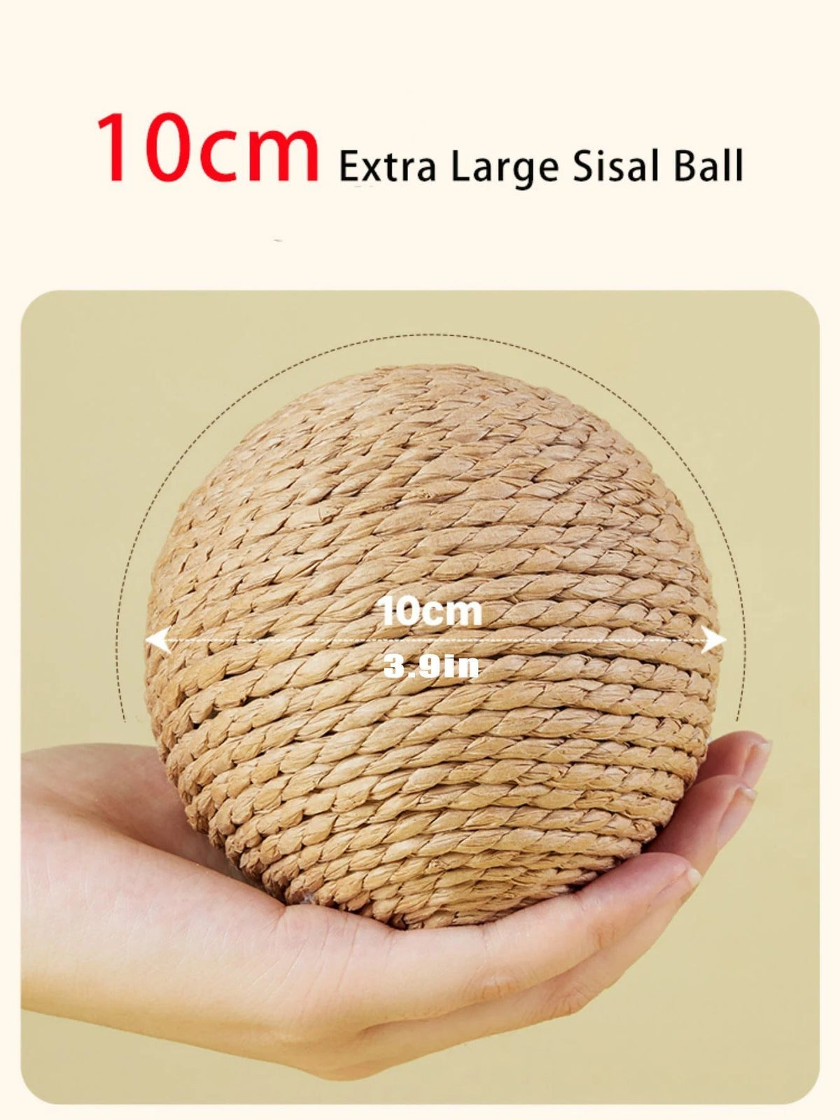 10CM Interactive Sisal Cat Scratching Ball