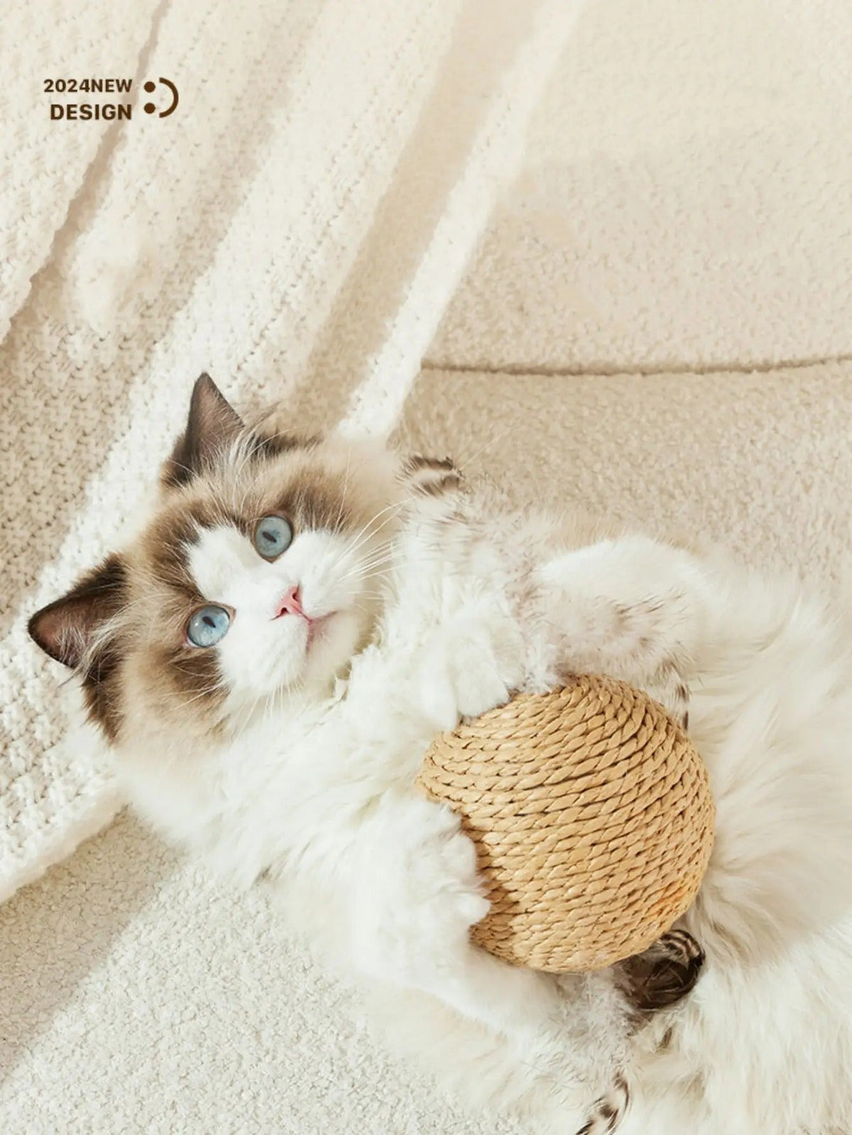 10CM Interactive Sisal Cat Scratching Ball